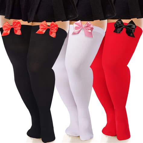 plus size thigh stockings